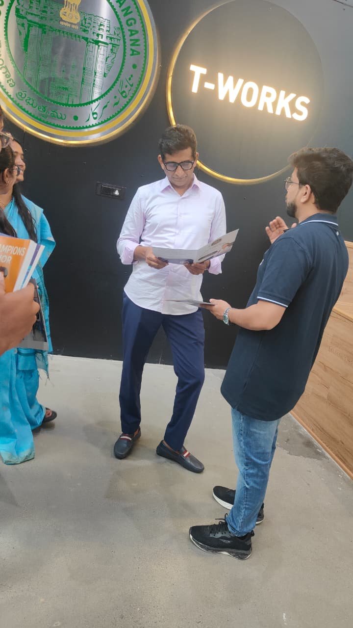 BrovAI representative sharing program information at T-Works